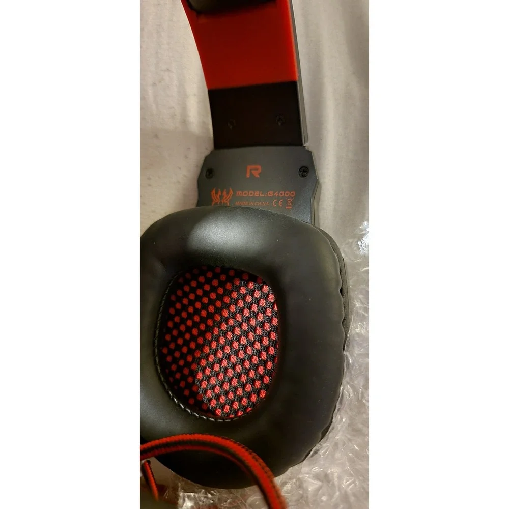 Kotion Each G4000 Pro Gaming Headset Black Red LED Wired with Mic for PC Laptop